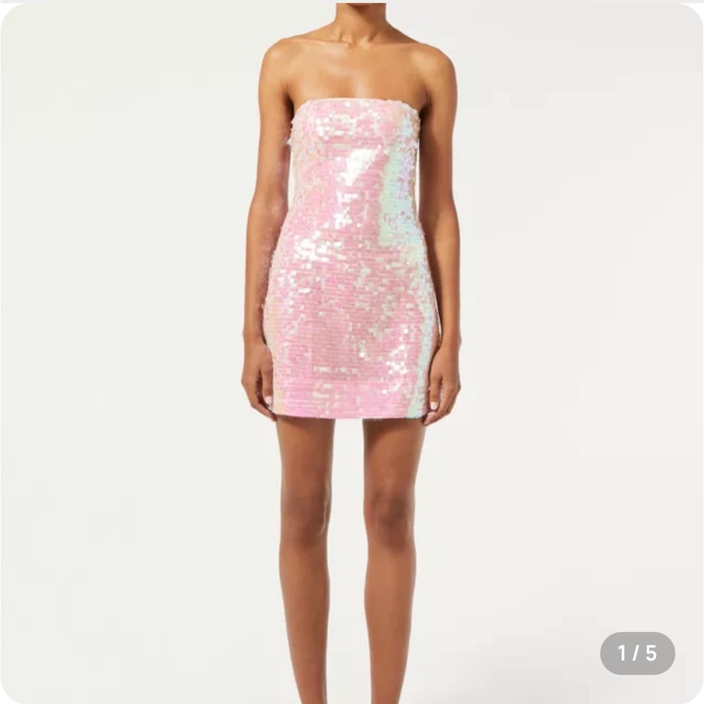 NWT RHODE GIOVANNA PINK SEQUIN DRESS SIZE10